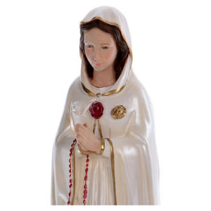 Statue Of St. Rosa Mystica 70 Cm In Plaster With Mother Of Pearl (1)